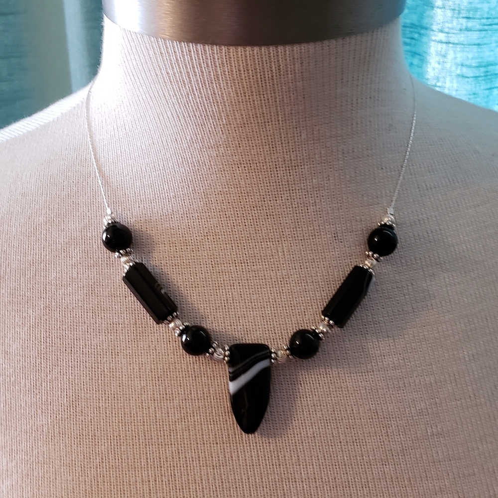 Sardonyx Semi Precious Gemstone Necklace